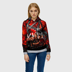 Толстовка-худи женская Король и Шут - КИШ, цвет: 3D-меланж — фото 2