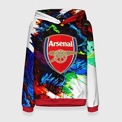 Толстовка-худи женская Arsenal monster, цвет: 3D-красный