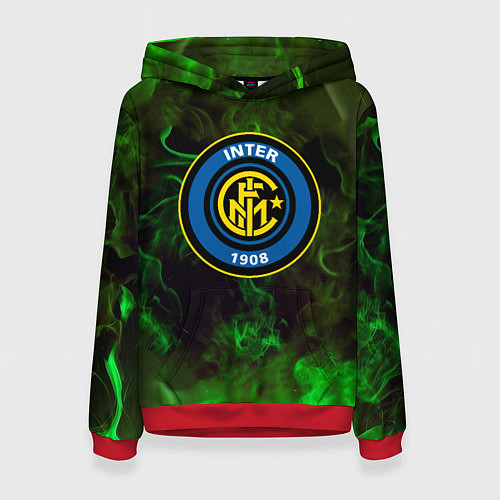 Женская толстовка Интер кислотный огонь / 3D-Красный – фото 1
