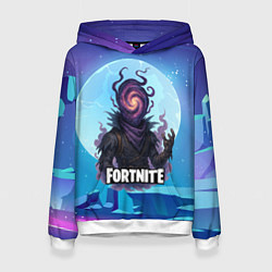 Толстовка-худи женская Рейвен Fortnite, цвет: 3D-белый