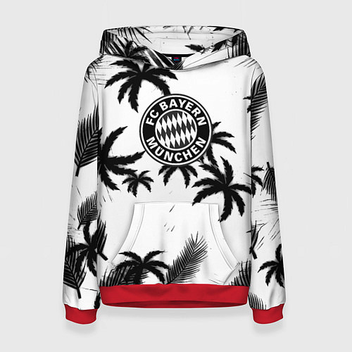 Женская толстовка Бавария Мюнхен тропики / 3D-Красный – фото 1