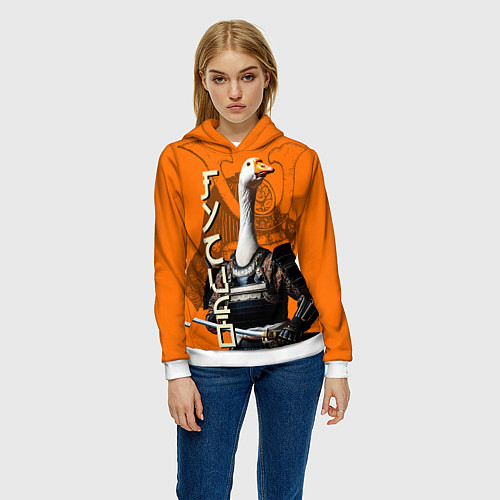 Женская толстовка Гусидо - путь гуся / 3D-Белый – фото 3