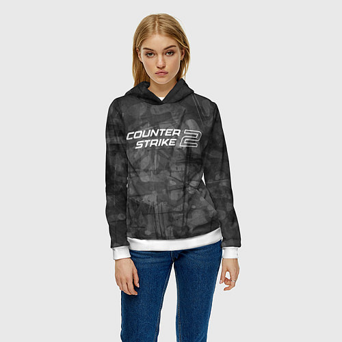 Женская толстовка Контр cтрайк два / 3D-Белый – фото 3