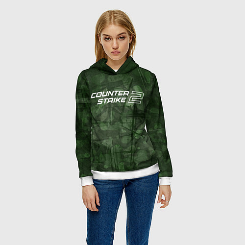 Женская толстовка Эмблема CS2 / 3D-Белый – фото 3