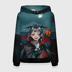 Толстовка-худи женская Вампирша МаоМао - Монолог Фармацевта аниме Хэллоуи, цвет: 3D-черный