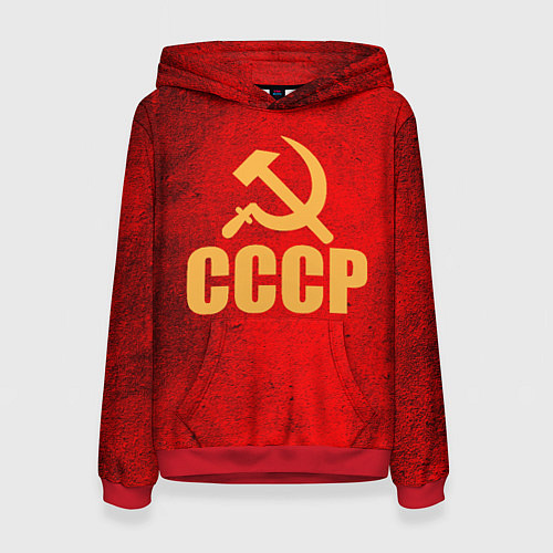 Женская толстовка СССР - символика / 3D-Красный – фото 1