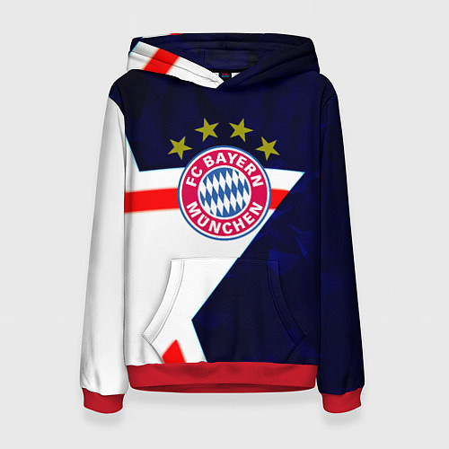 Женская толстовка Бавария звезды геометрия / 3D-Красный – фото 1