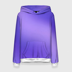 Толстовка-худи женская Color purple gradient, цвет: 3D-белый