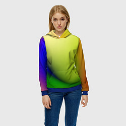Толстовка-худи женская The color is multicolored, цвет: 3D-синий — фото 2