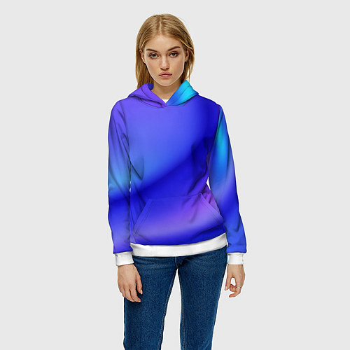 Женская толстовка The color is multicolored / 3D-Белый – фото 3