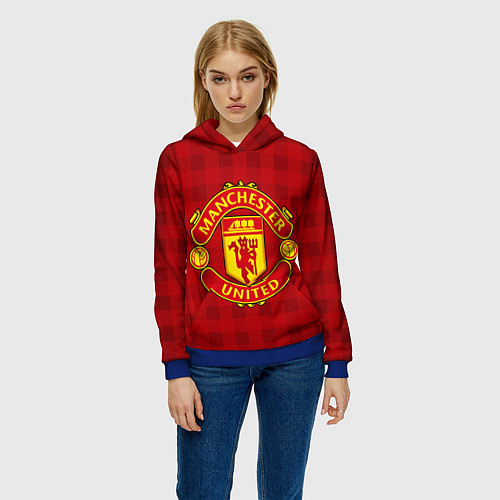 Женская толстовка Manchester United / 3D-Синий – фото 3
