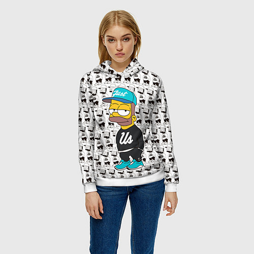 Женская толстовка Bart Just Us / 3D-Белый – фото 3