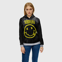 Толстовка-худи женская Nirvana Smoke, цвет: 3D-меланж — фото 2