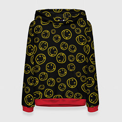 Толстовка-худи женская Nirvana Pattern, цвет: 3D-красный