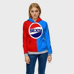 Толстовка-худи женская Sexsi Pepsi, цвет: 3D-меланж — фото 2