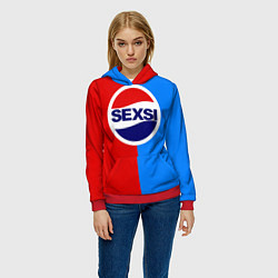 Толстовка-худи женская Sexsi Pepsi, цвет: 3D-красный — фото 2