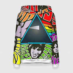 Толстовка-худи женская Pink Floyd, цвет: 3D-белый