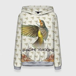Толстовка-худи женская Imagine Dragons: Fly, цвет: 3D-меланж