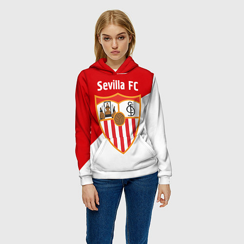 Женская толстовка Sevilla FC / 3D-Белый – фото 3