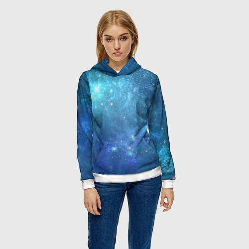 Женская толстовка Космос / 3D-Белый – фото 3