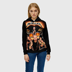 Толстовка-худи женская Metallica Band, цвет: 3D-черный — фото 2