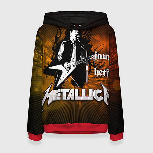 Женская толстовка Metallica: James Hetfield / 3D-Красный – фото 1