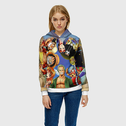 Женская толстовка One Piece / 3D-Белый – фото 3