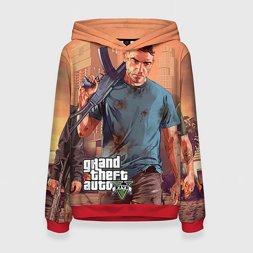 Женская толстовка GTA 5: Gangsta / 3D-Красный – фото 1