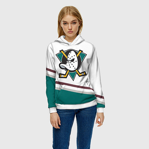 Женская толстовка Anaheim Ducks Selanne / 3D-Белый – фото 3