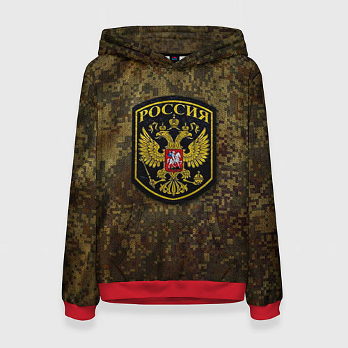 Женская толстовка Камуфляж: Россия / 3D-Красный – фото 1