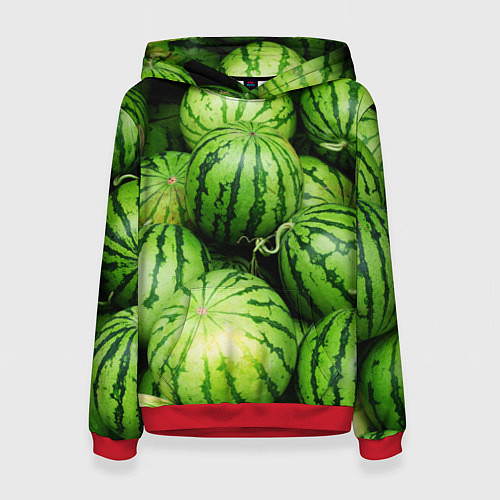 Женская толстовка Арбузы / 3D-Красный – фото 1