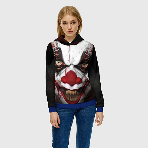 Женская толстовка Зомби клоун / 3D-Синий – фото 3