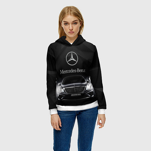 Женская толстовка Mercedes / 3D-Белый – фото 3