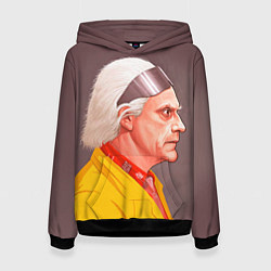 Толстовка-худи женская Доктор Браун, цвет: 3D-черный