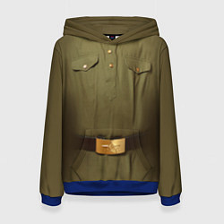 Толстовка-худи женская Униформа солдата, цвет: 3D-синий
