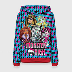 Толстовка-худи женская Monster High, цвет: 3D-красный