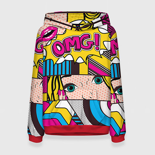 Женская толстовка POP ART / 3D-Красный – фото 1