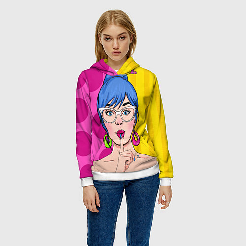 Женская толстовка POP ART / 3D-Белый – фото 3
