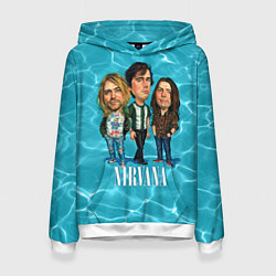Толстовка-худи женская Nirvana: Water, цвет: 3D-белый