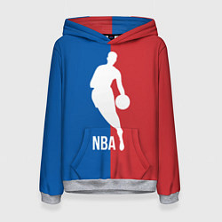 Толстовка-худи женская Эмблема NBA, цвет: 3D-меланж