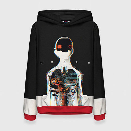Женская толстовка Three Days Grace: Skeleton / 3D-Красный – фото 1
