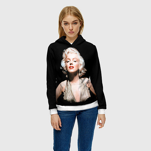 Женская толстовка Мерлин Монро 2 / 3D-Белый – фото 3