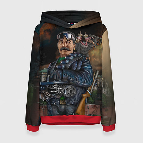 Женская толстовка Сталин военный / 3D-Красный – фото 1