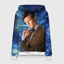 Толстовка-худи женская 11th Doctor Who, цвет: 3D-белый