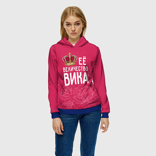 Женская толстовка Её величество Вика / 3D-Синий – фото 3
