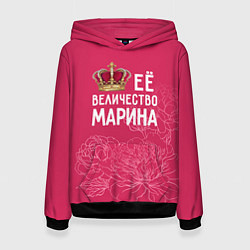Толстовка-худи женская Её величество Марина, цвет: 3D-черный