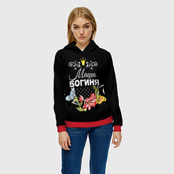Толстовка-худи женская Богиня Маша, цвет: 3D-красный — фото 2