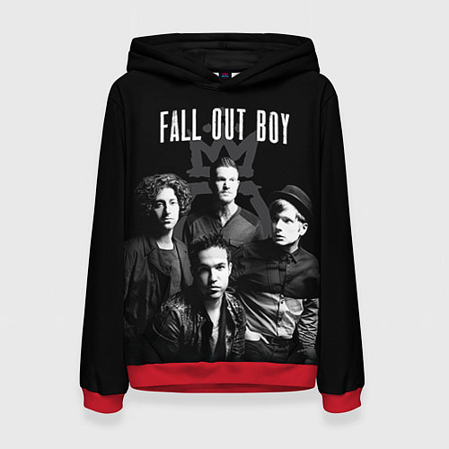 Женская толстовка Fall out boy band / 3D-Красный – фото 1