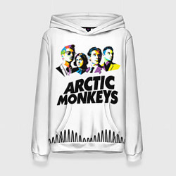 Толстовка-худи женская Arctic Monkeys: Music Wave, цвет: 3D-белый
