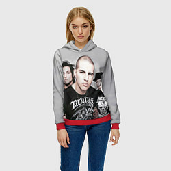 Толстовка-худи женская Avenged Sevenfold, цвет: 3D-красный — фото 2